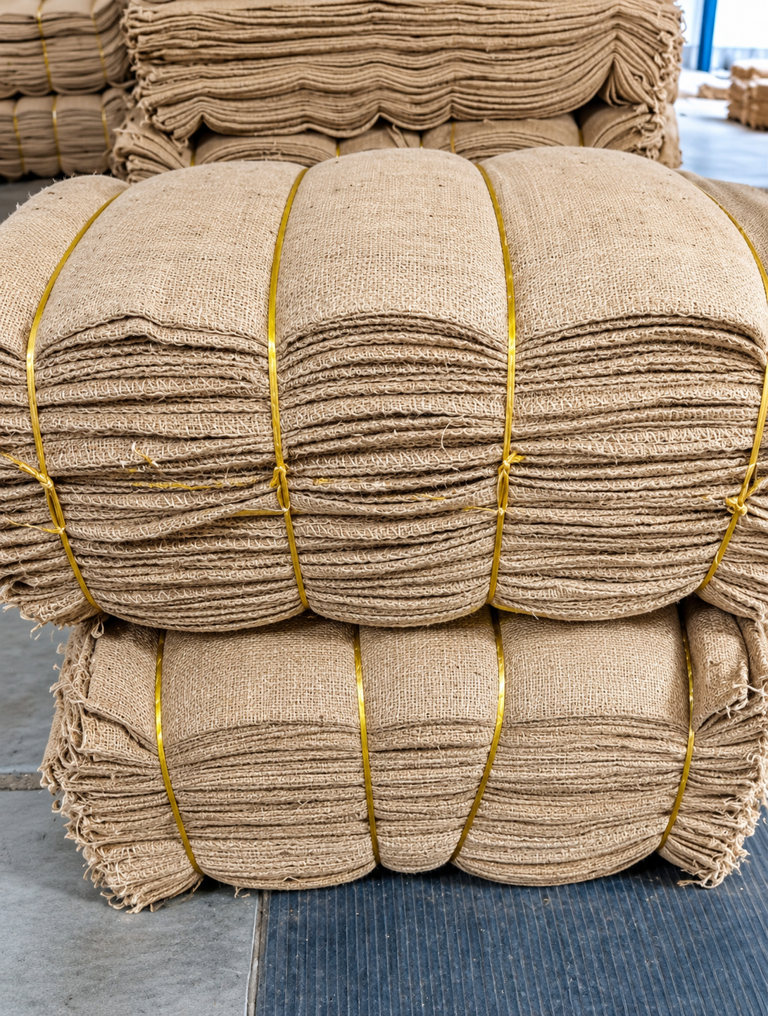 Fine Fisheries jute bags ready for staging and dispatch