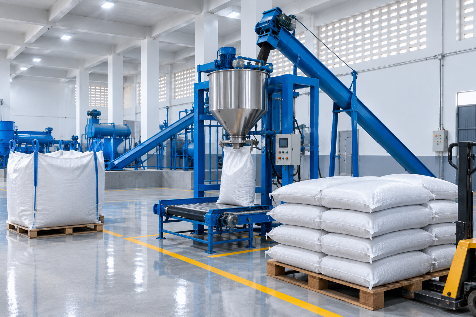 Feed packing and warehouse